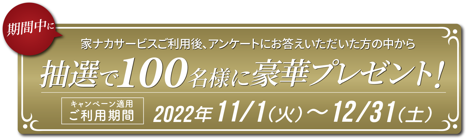 抽選で100名にプレゼント